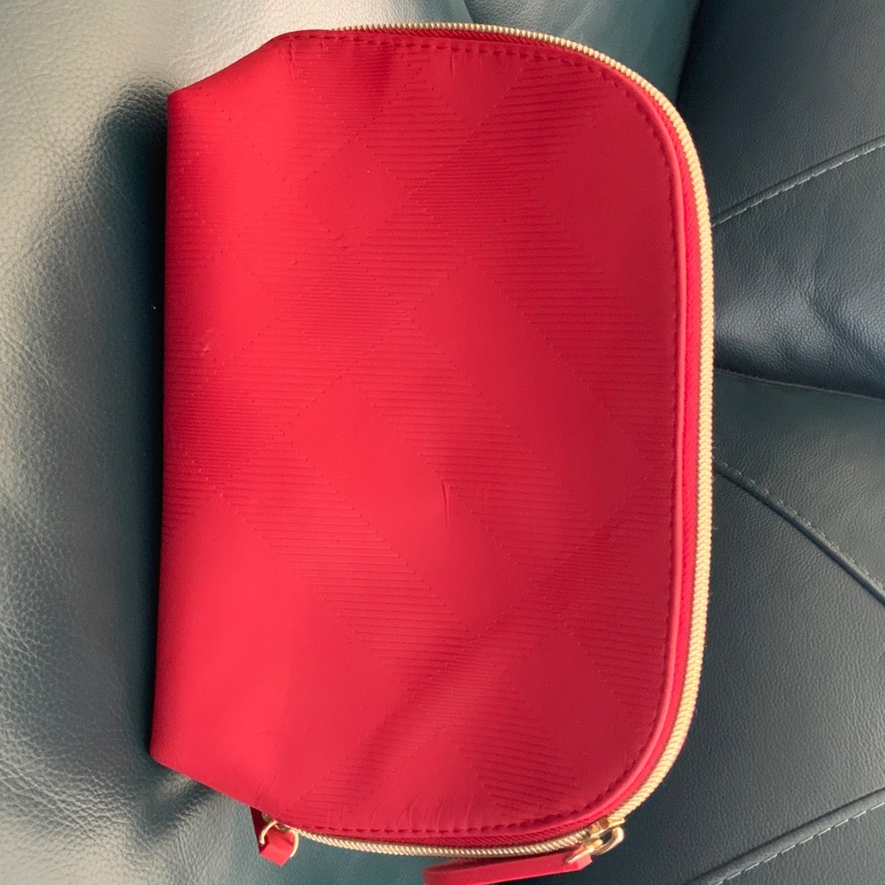 Elegant Red Women's Makeup Bag